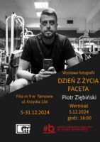 Plakat wystawy fotografii Piotra Ziębińskiego